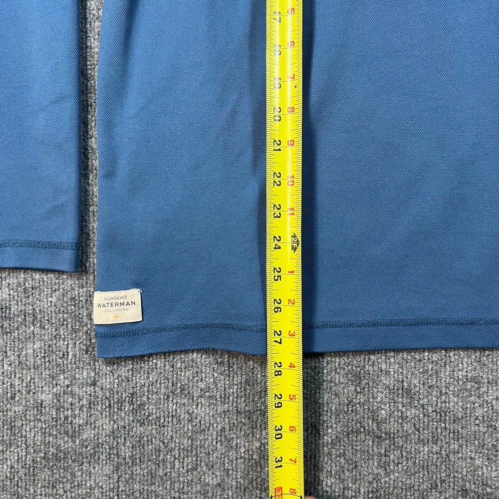 Quiksilver Waterman Sweatshirt Mens Large Blue Mock Neck Quarter Zip Athleisure - Picture 2 of 10